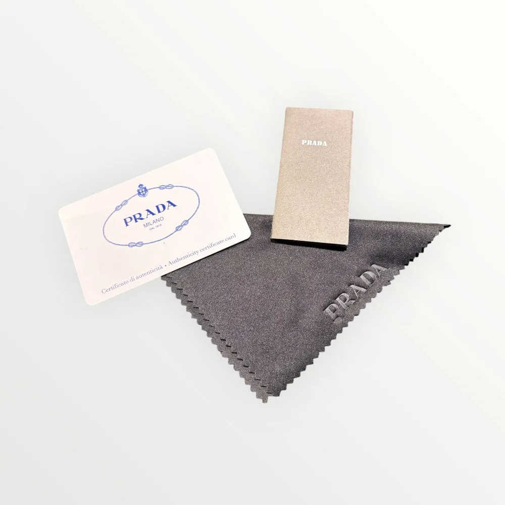 Prada Navy Blue Rectangular Sunglasses w/ Case - Picture 4 of 5